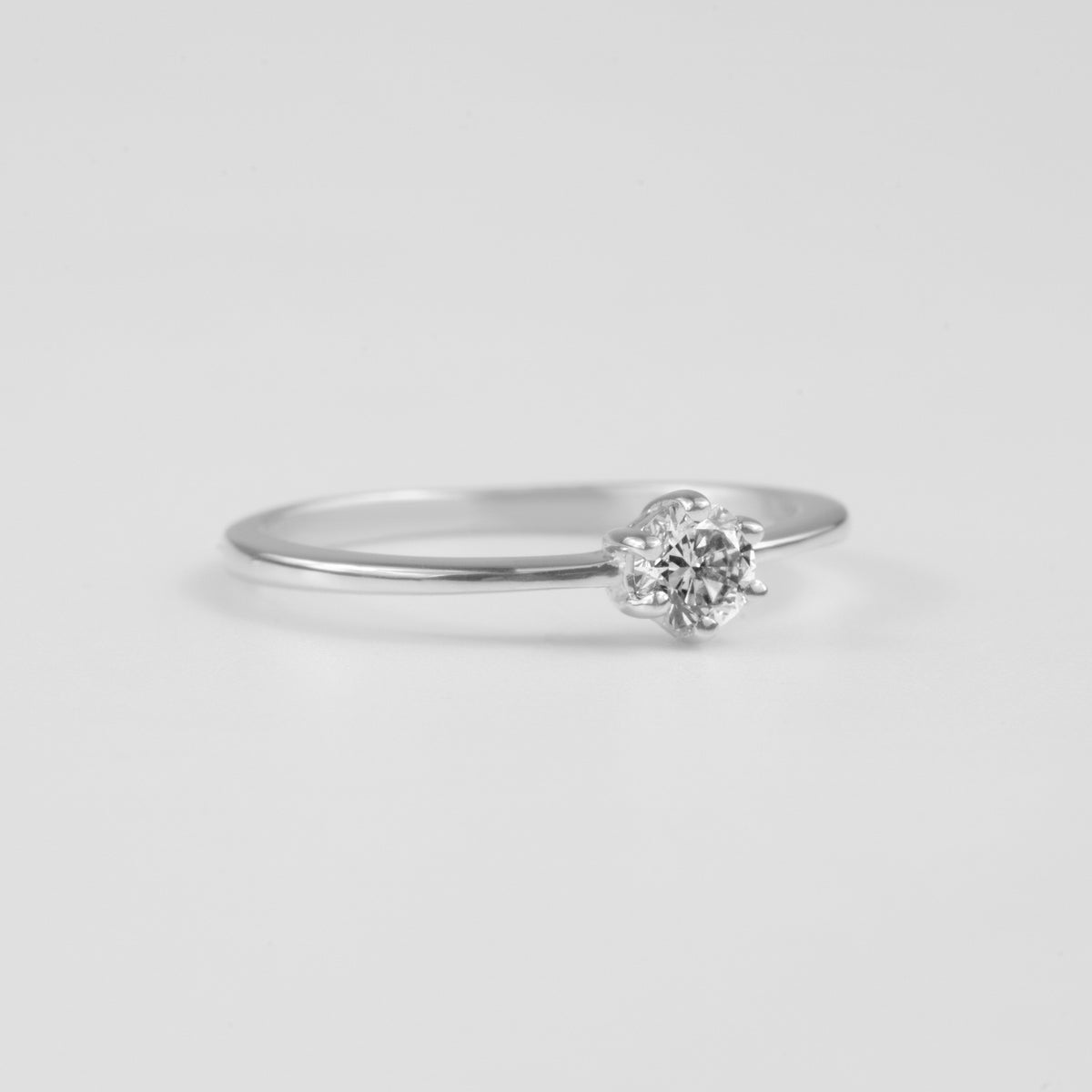 Aria Solitaire Sterling Silver Lab-Grown Diamond Ring