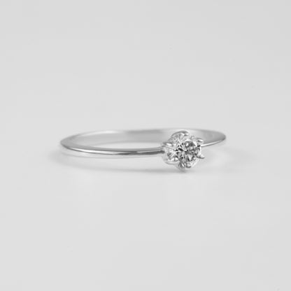 Aria Solitaire Sterling Silver Lab-Grown Diamond Ring