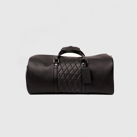 Black Lattice Duffle Bag