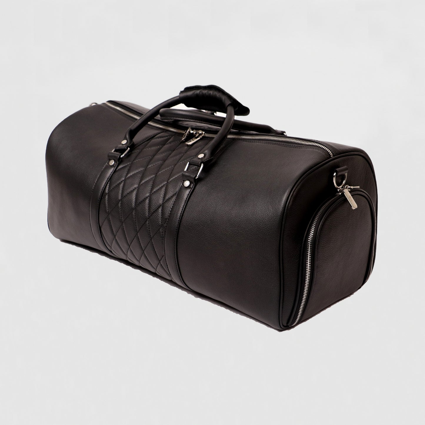 Black Lattice Duffle Bag