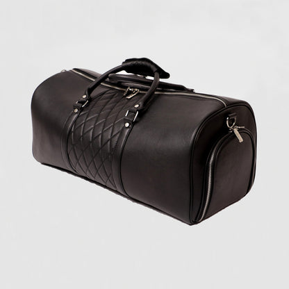 Black Lattice Duffle Bag