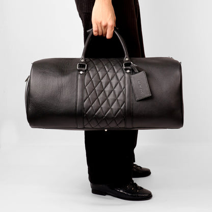 Black Lattice Duffle Bag