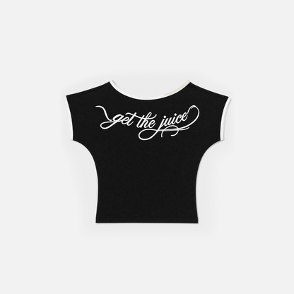 Black off shoulder top