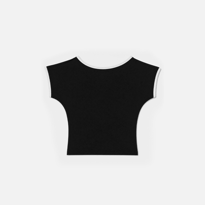 Black off shoulder top