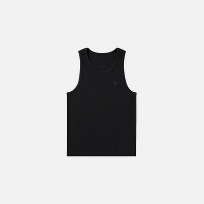 Black rib tank top