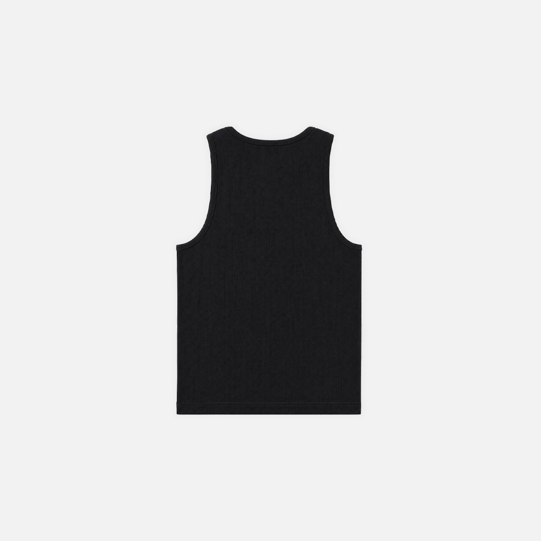 Black rib tank top
