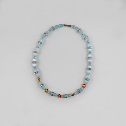 Bleu Céleste Crystal Collar