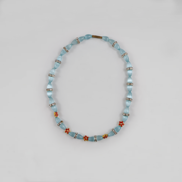 Bleu Céleste Crystal Collar