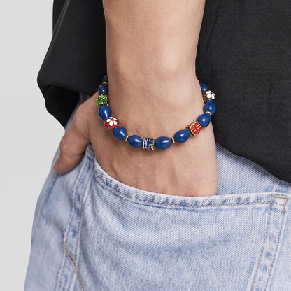 Bleu Impérial Enamel Bracelet