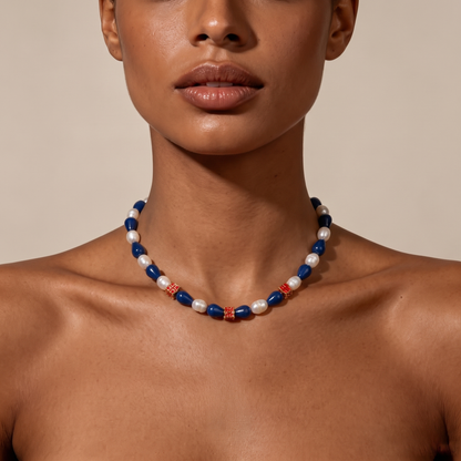 Bleu Impérial Pearl Necklace
