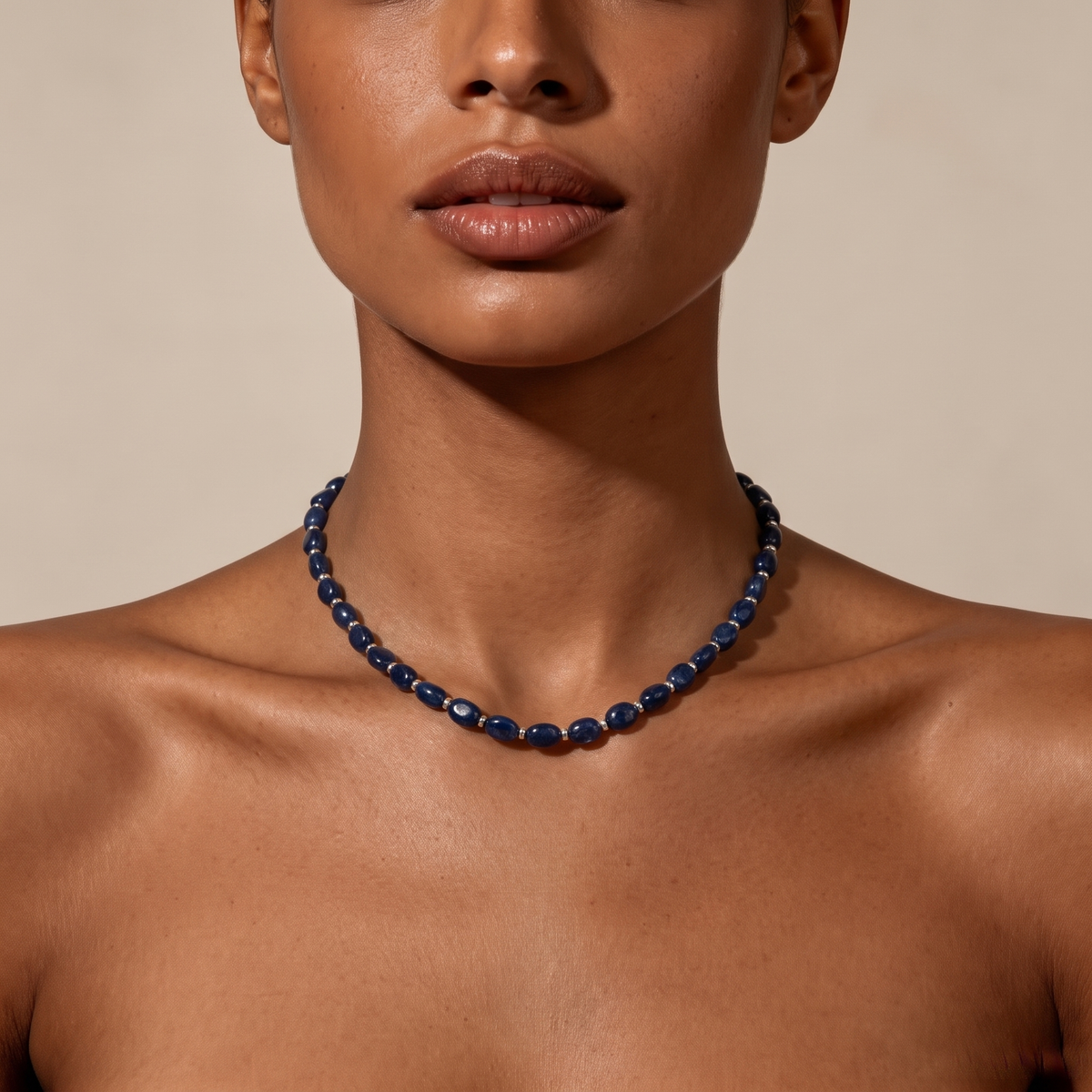 Bleu Nuit Rondelle Choker