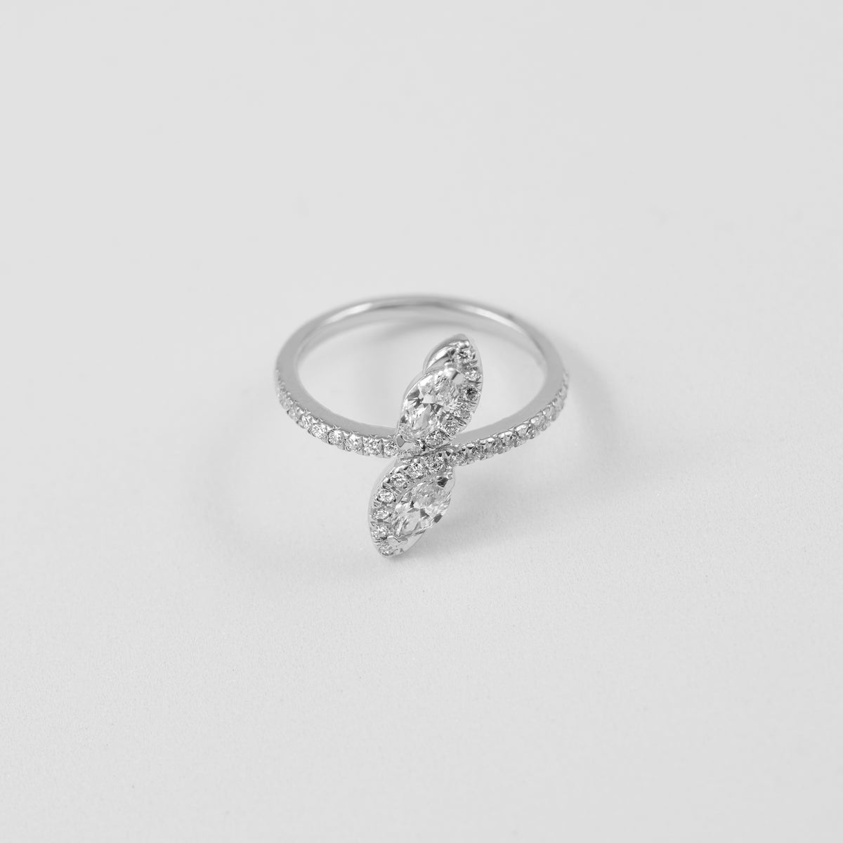Bloom Duo Sterling Silver Lab-Grown Diamond Ring