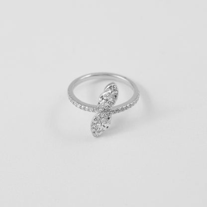 Bloom Duo Sterling Silver Lab-Grown Diamond Ring