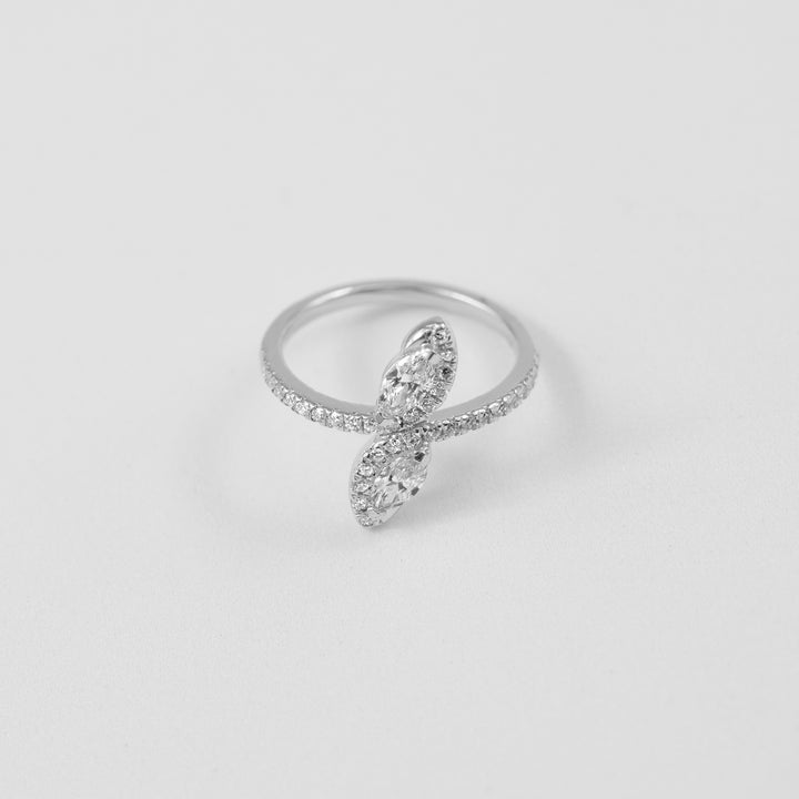 Bloom Duo Sterling Silver Lab-Grown Diamond Ring