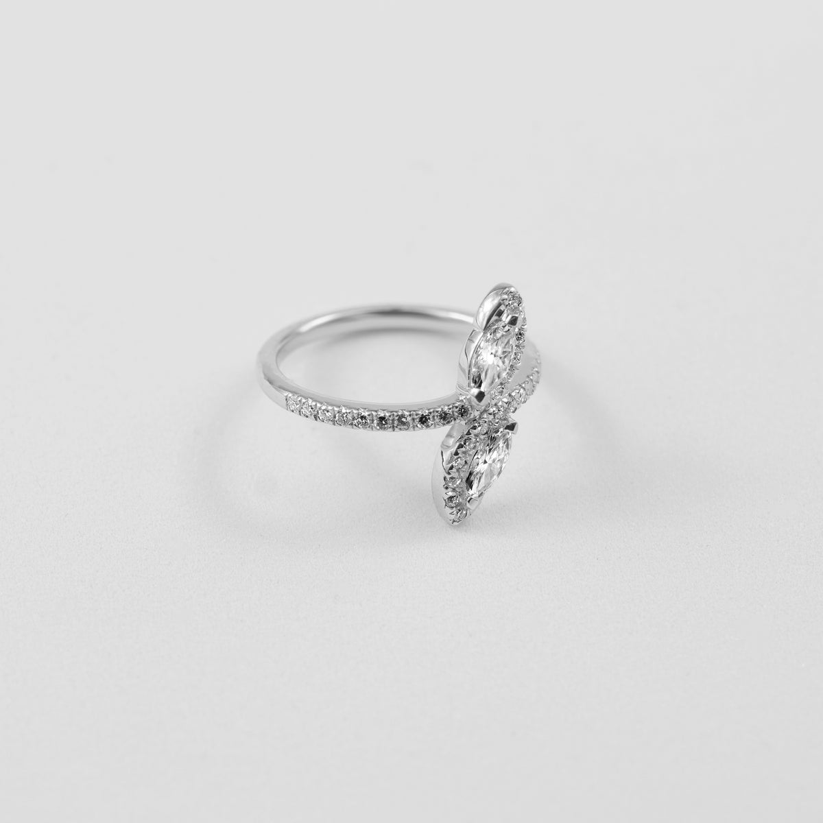 Bloom Duo Sterling Silver Lab-Grown Diamond Ring