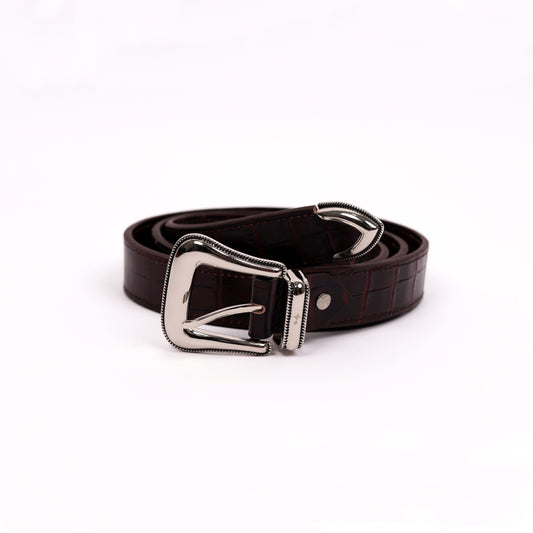 Briar & Buckle Belt (Bordo)