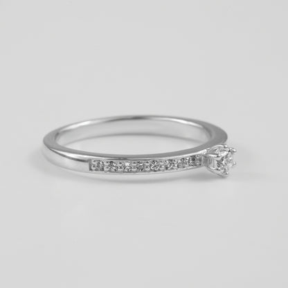 Celestial Solitaire Sterling Silver Lab-Grown Diamond Ring