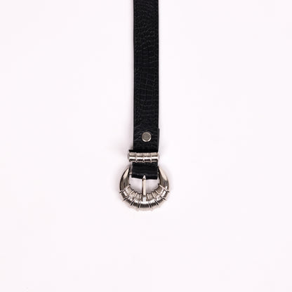 Cord & Croc Belt (Black)