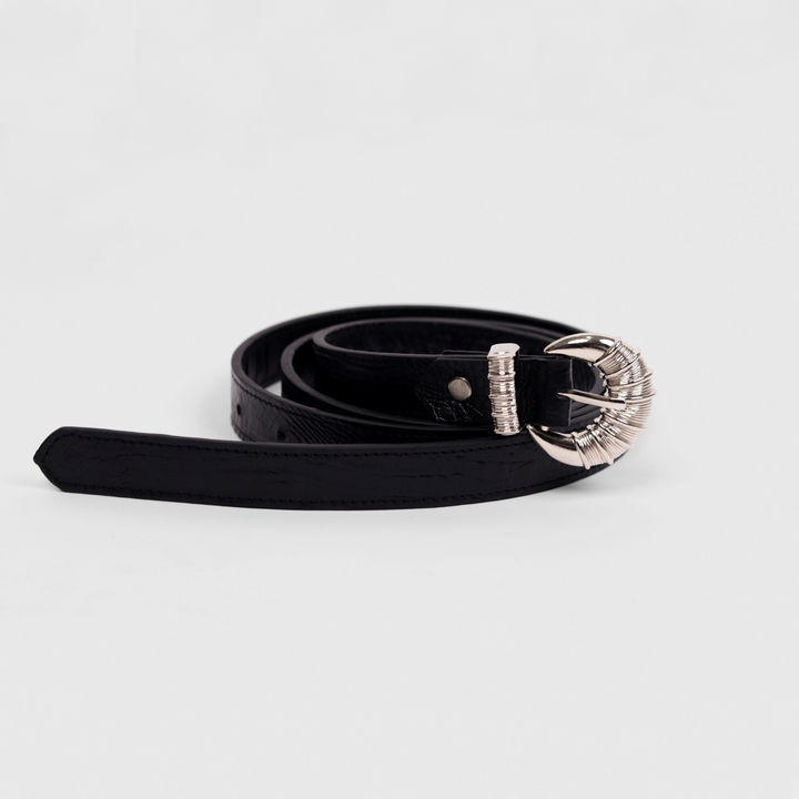 Cord & Croc Belt (Black)