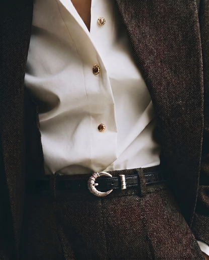 Cord & Croc Belt (Black)
