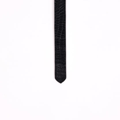 Cord & Croc Belt (Black)