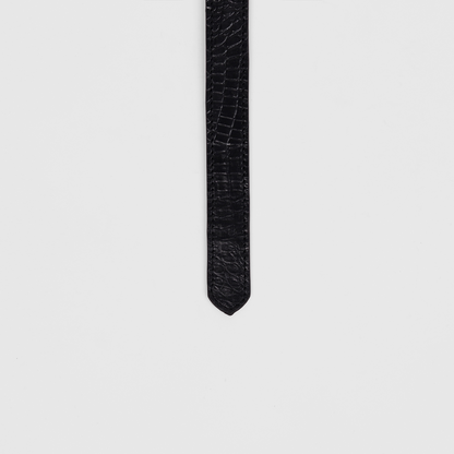 Cord & Croc Belt (Black)