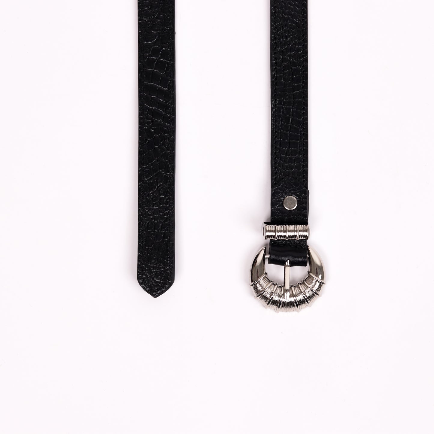 Cord & Croc Belt (Black)