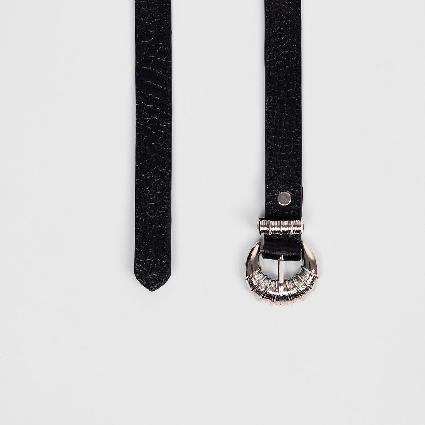 Cord & Croc Belt (Black)