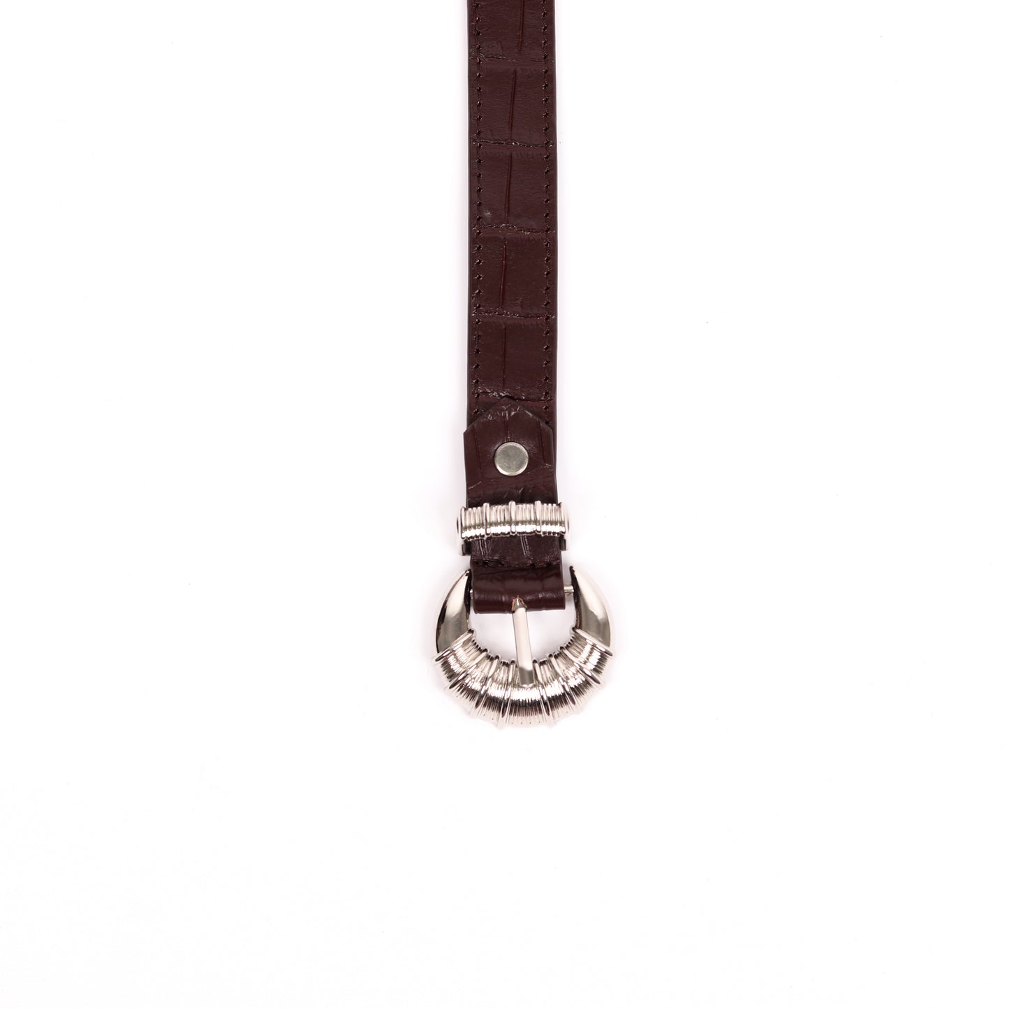 Cord & Croc Belt (Brown)