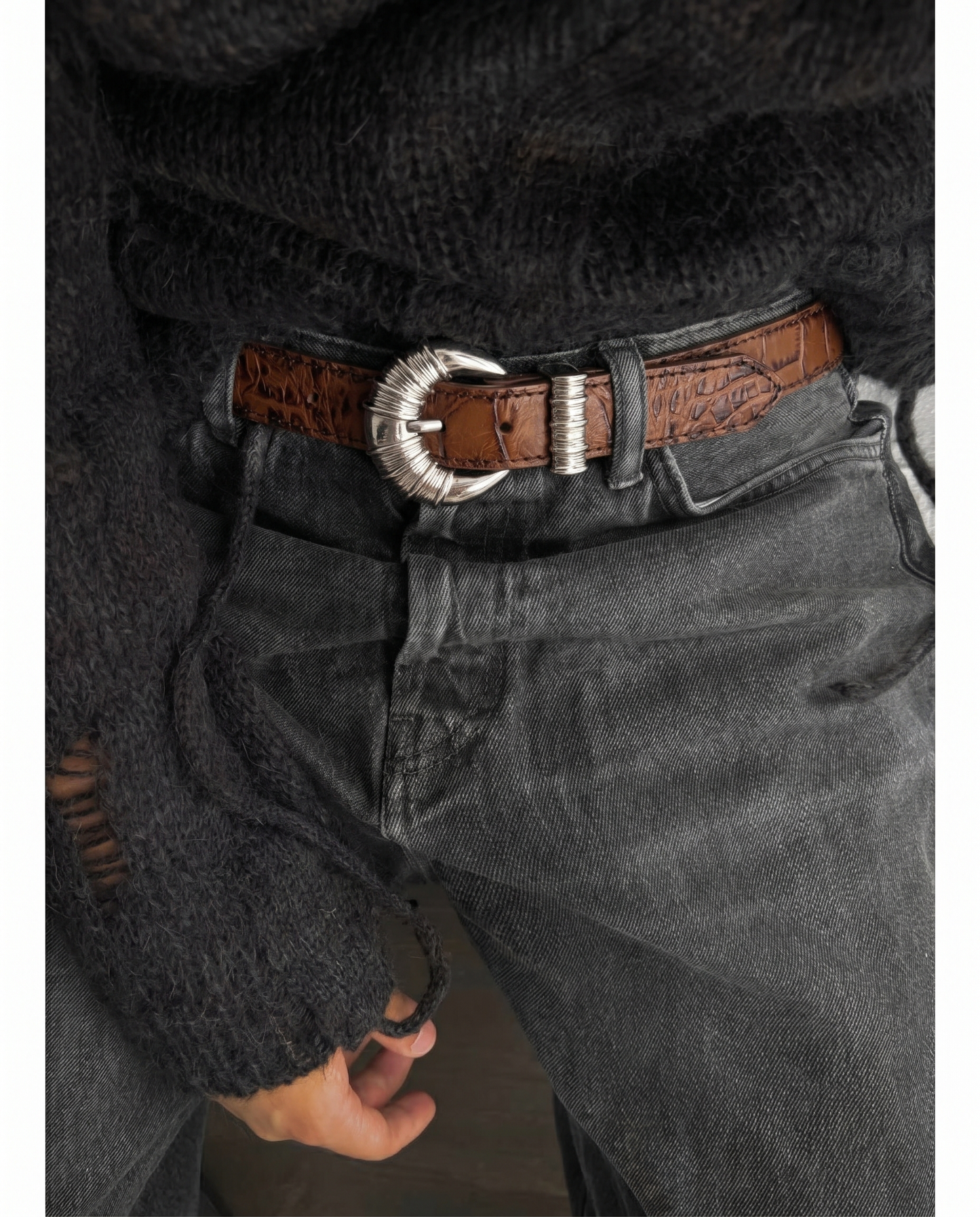 Cord & Croc Belt (Sienna)