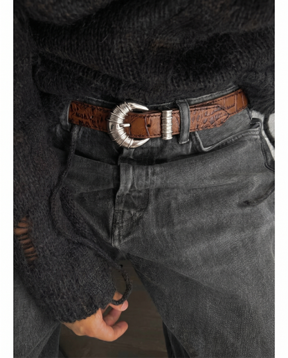 Cord & Croc Belt (Sienna)