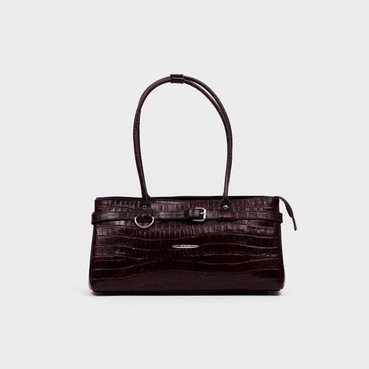 Crocodile Royale Tote Bag (Bordo)