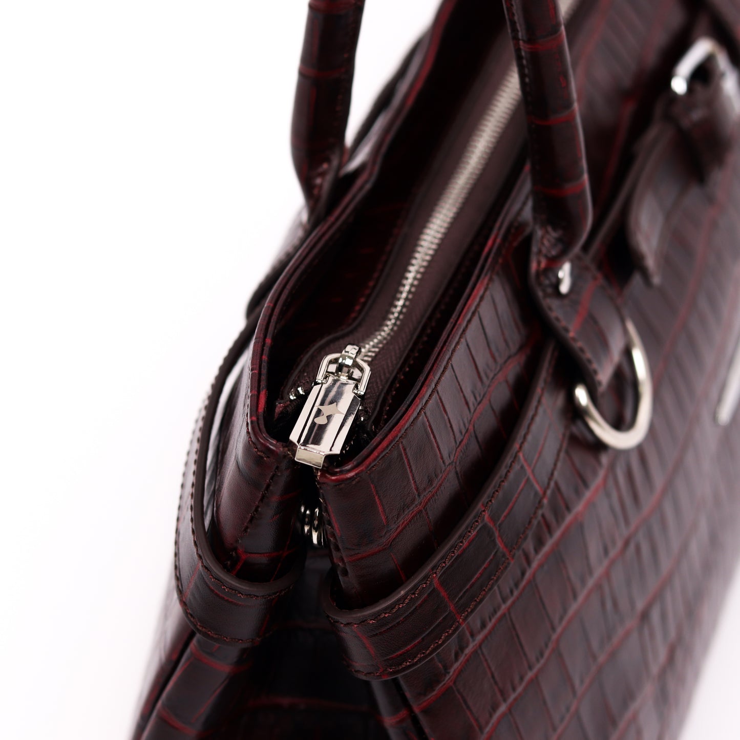 Crocodile Royale Tote Bag (Bordo)