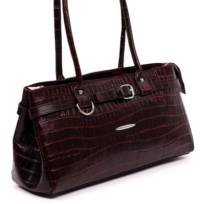 Crocodile Royale Tote Bag (Bordo)