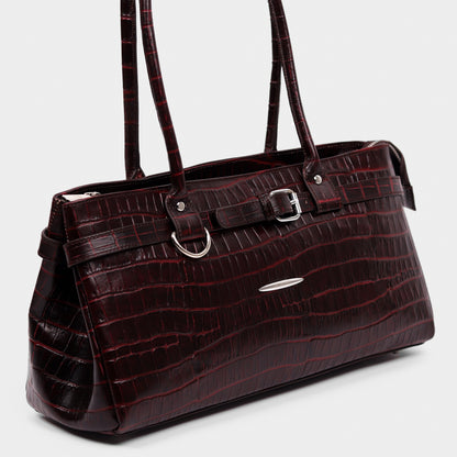Crocodile Royale Tote Bag (Bordo)