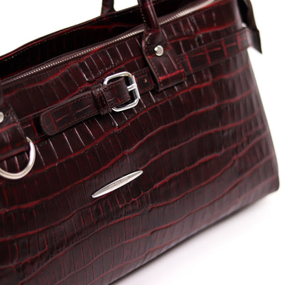 Crocodile Royale Tote Bag (Bordo)