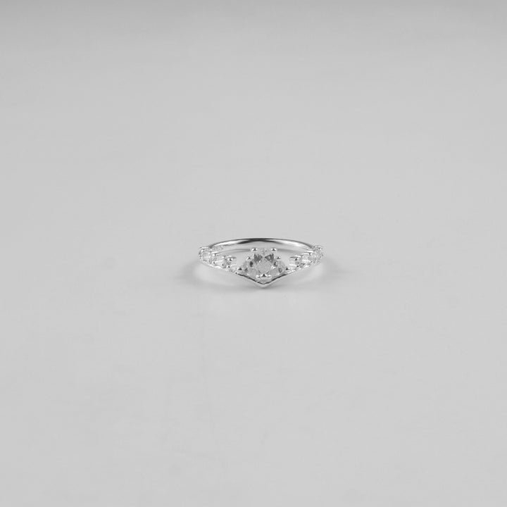Crowned Solitaire Ring