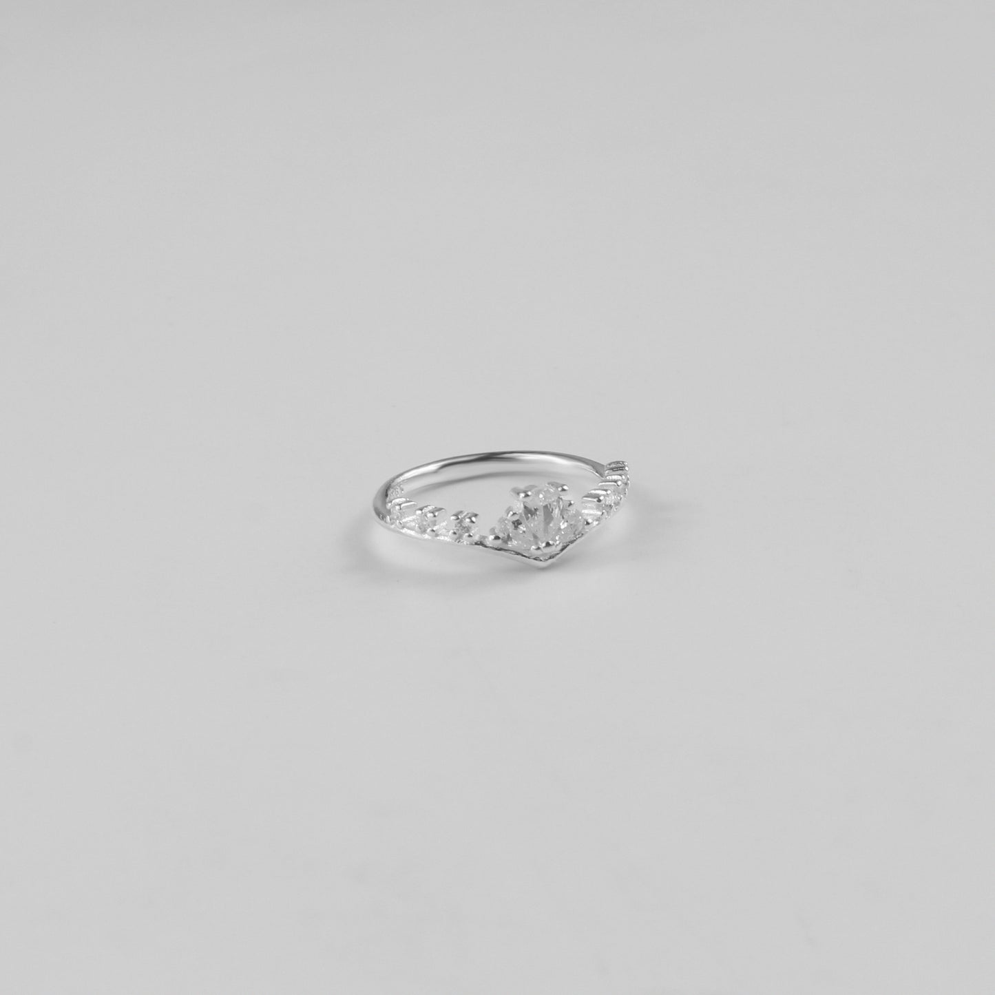 Crowned Solitaire Ring