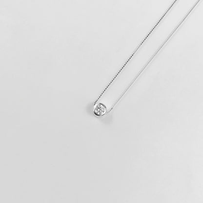 Cylinder Gem Necklace (White)
