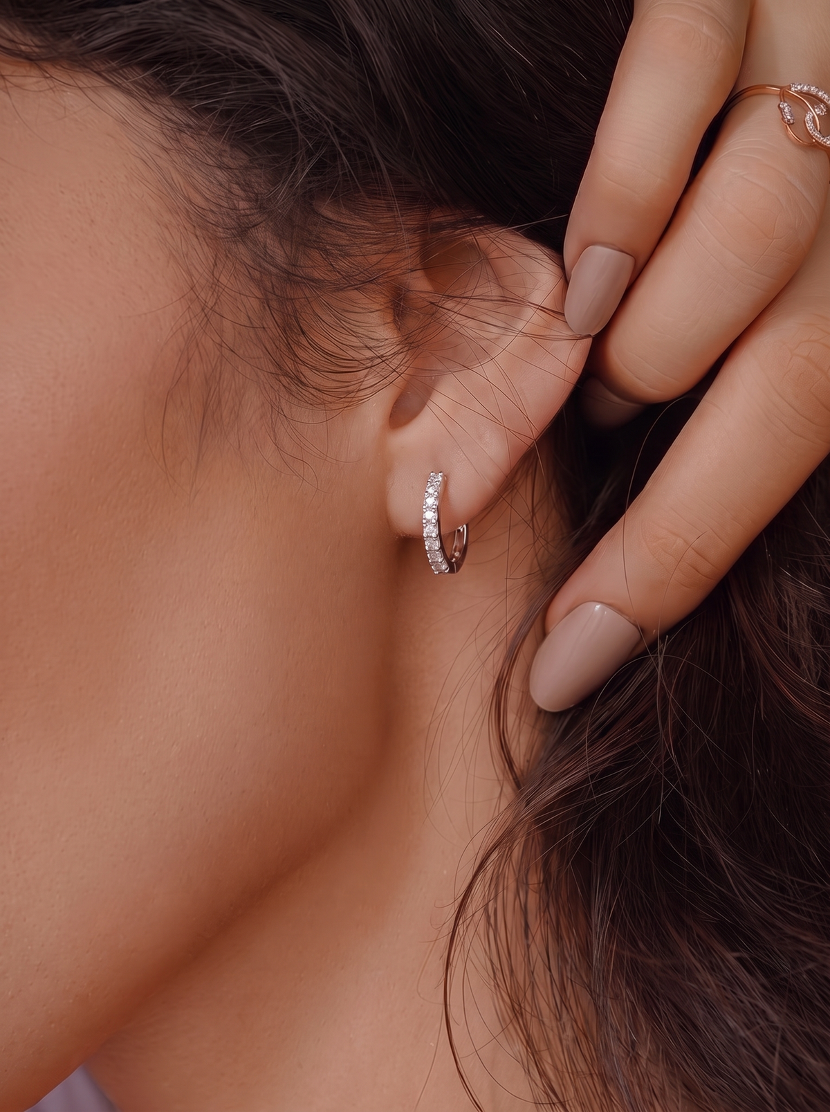 Linear Luxe Sterling Silver Lab-Grown Diamond Studs