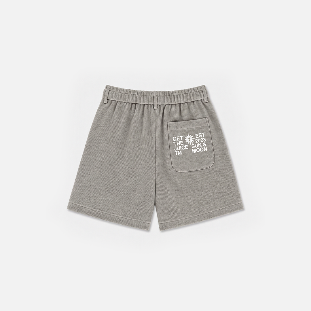 Gray textured shorts
