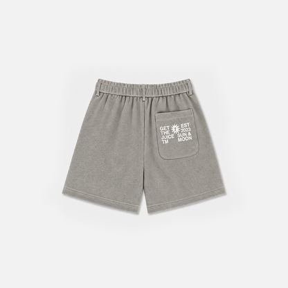 Gray textured shorts