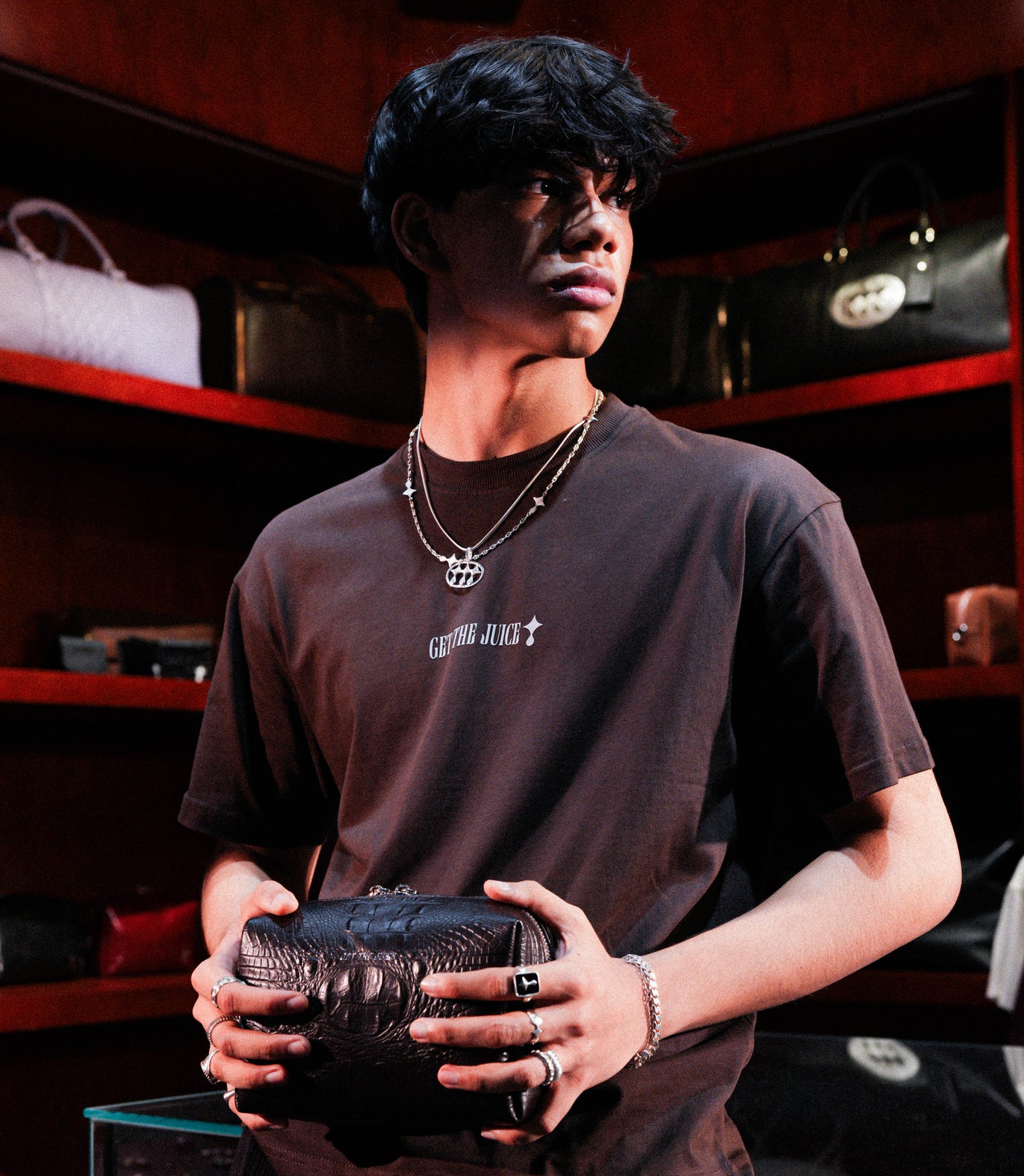 Juice Relaxed Fit Tee (Brown)