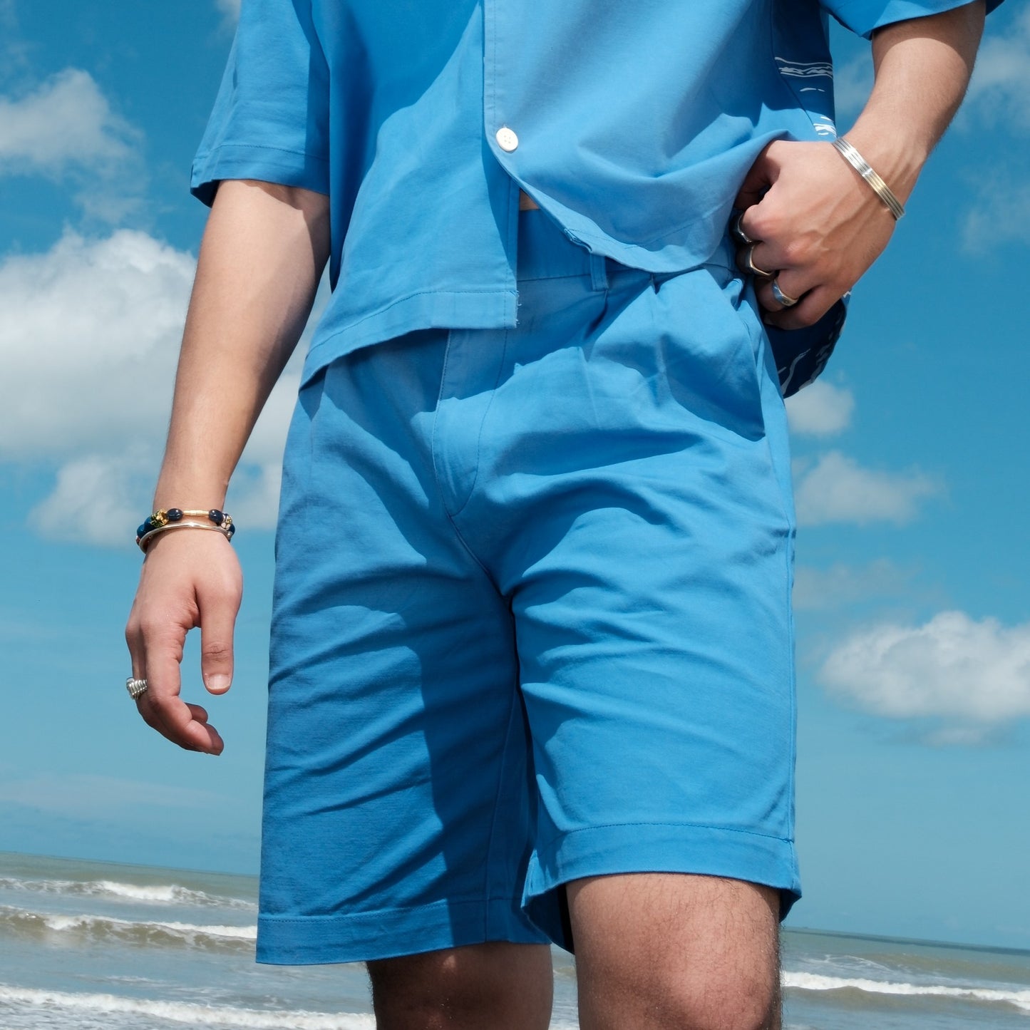 Blue Twill Shorts