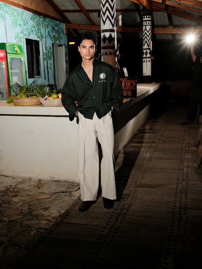 Wide leg Strip pants