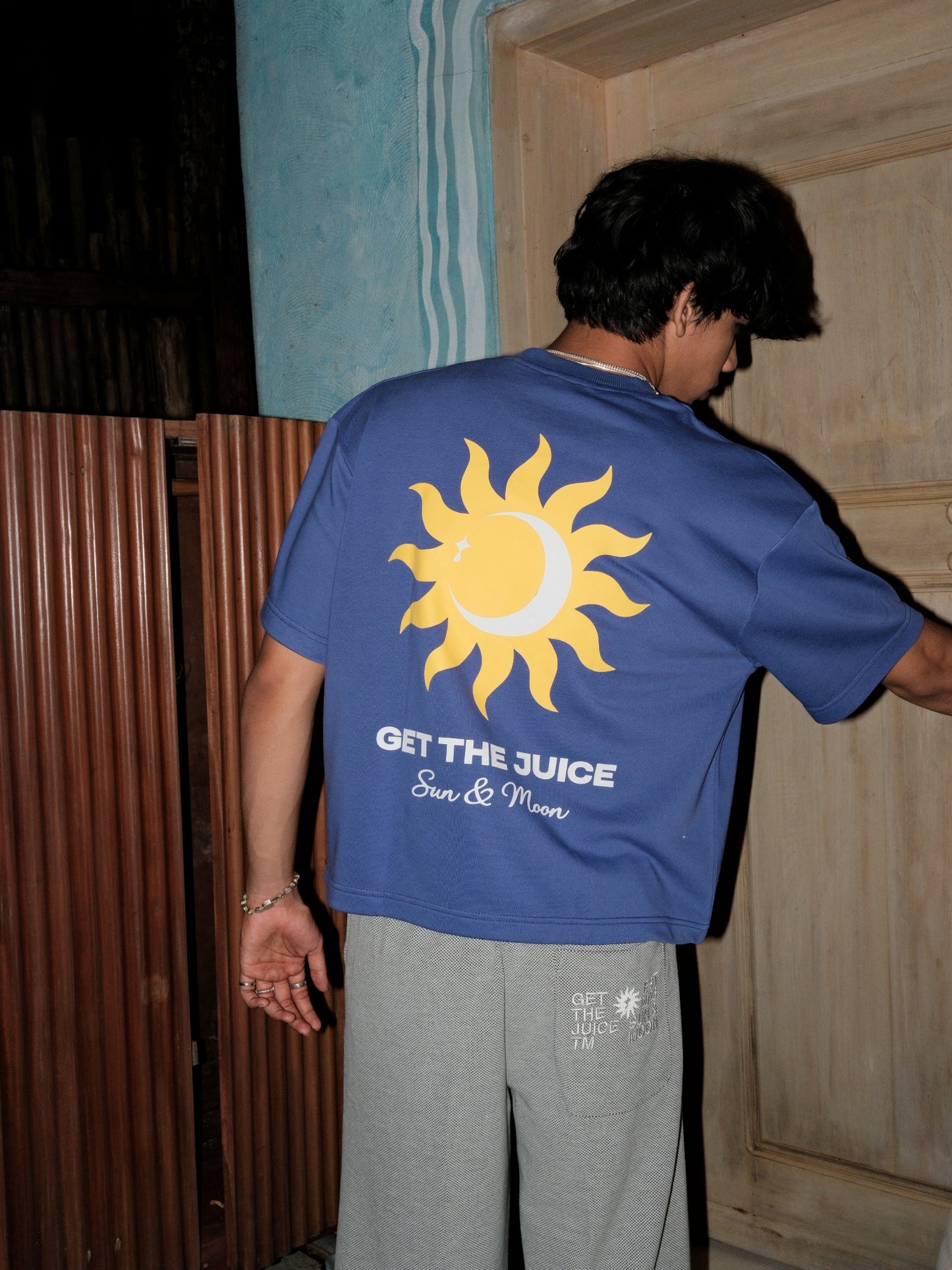 Sun & Moon Graphic Purple Oversized