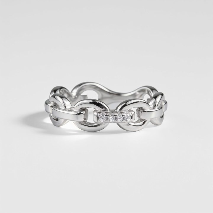 Interlocking Oval Gemstone Ring