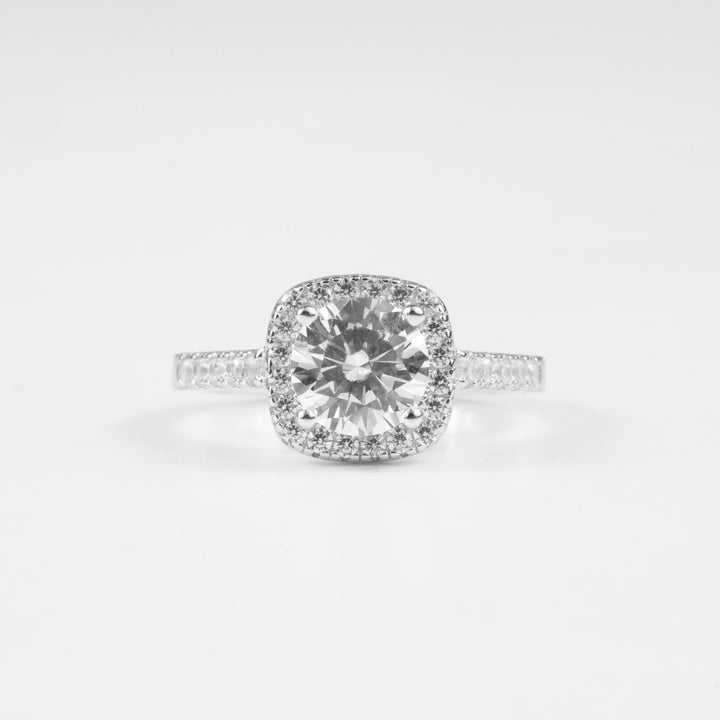 Ethereal Round Halo Ring