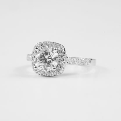 Ethereal Round Halo Ring