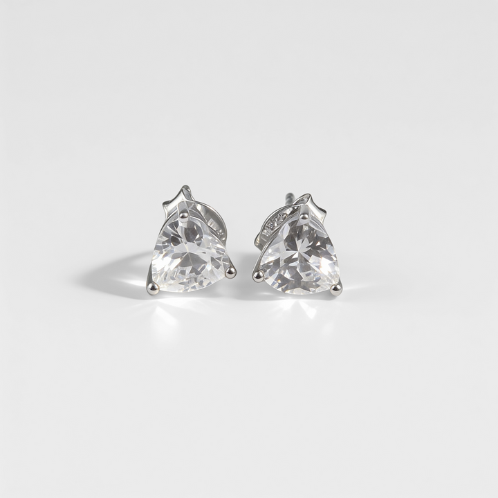 Glacier Heart Ear Studs